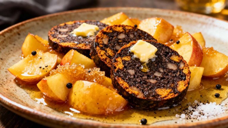 Boudin Noir Poêlé aux Pommes : recette Savoureuse
