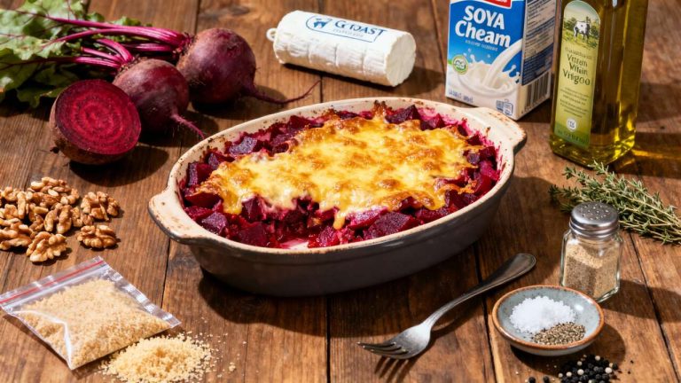Gratin de betterave rouge : recette gourmande et facile