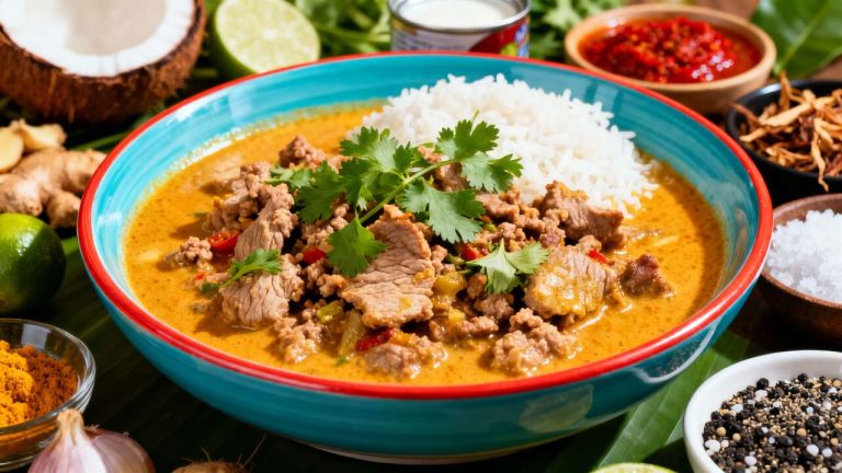Sauté de porc au curry et lait de coco : recette savoureuse