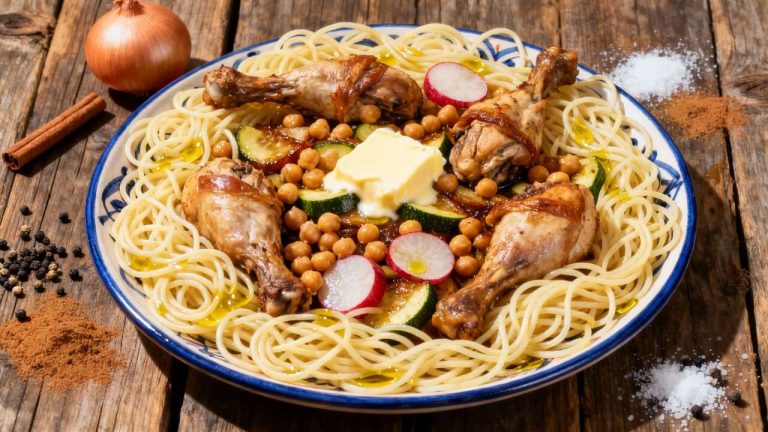 Recette traditionnelle de Rechta : plat algérien authentique
