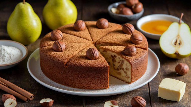 Moelleux aux poires, cannelle, noisettes : ce gâteau d’automne enveloppe vos après‑midi de douceur parfumée
