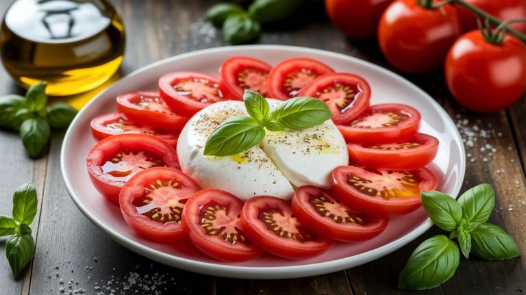 Tomates mozzarella basilic : La recette classique facile à réaliser chez vous