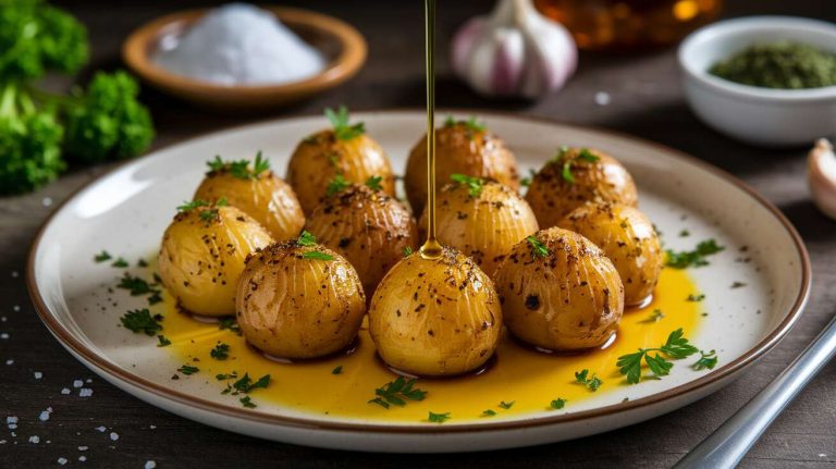 Pommes de terre grenaille à l'ail et au persil : recette savoureuse