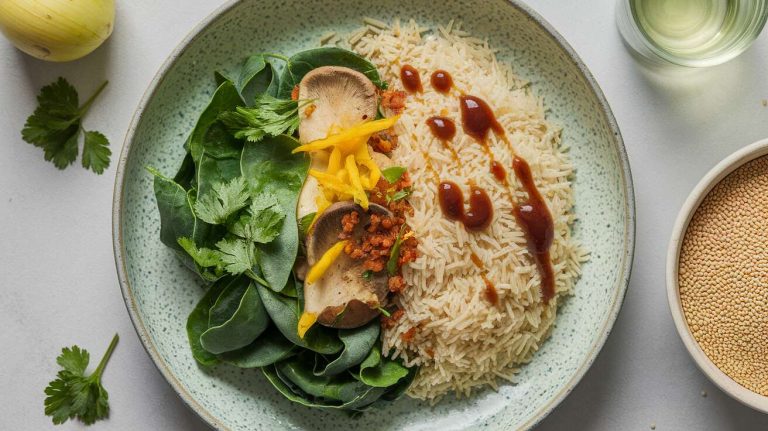 Chou chinois aux champignons et riz : recette savoureuse