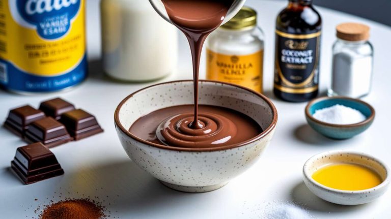 Recette de sauce au chocolat fondue qui reste onctueuse