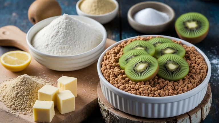 Recette de crumble aux kiwis : un dessert fruité et croquant