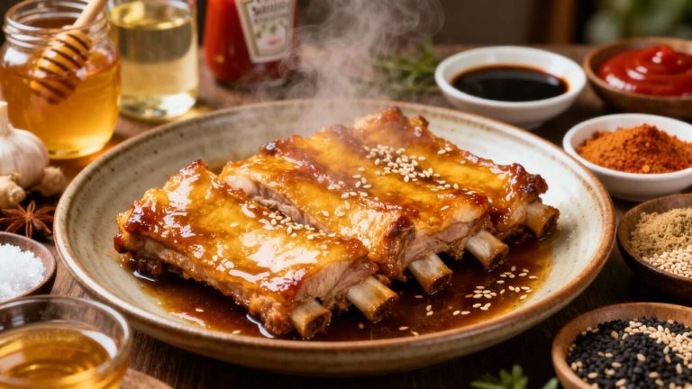 Travers de porc caramélisés au four : la recette facile