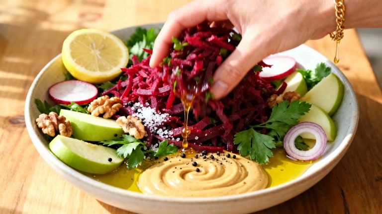 Salade de betteraves rouges crues : recette facile et rapide