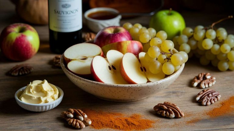 Apéro d'automne express : le mélange pomme, raisin et vin blanc prêt en quelques minutes