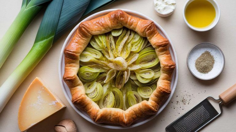30 min chrono : la tarte fine poireaux-parmesan croustillante idéale pour l'automne